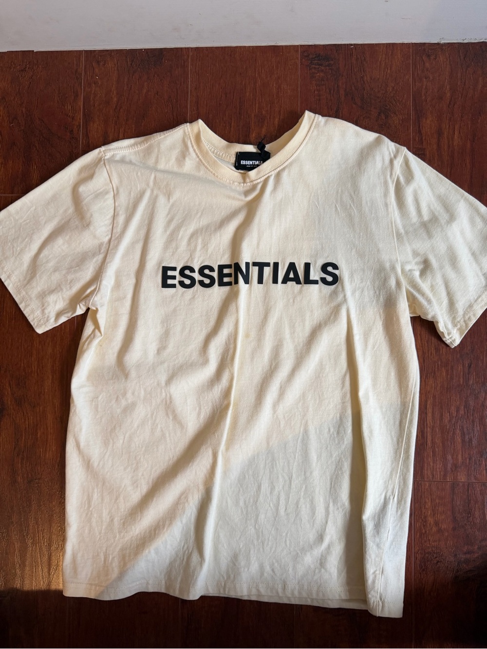 Fear of God Essentials Cream Short-Sleeve Logo Tee